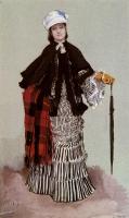 Tissot, James - A Lady In A Black And White Dress